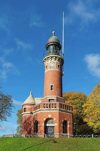 Kiel-Holtenau lighthouse against sky on sunny day, Kiel, Schleswig-Holstein, Germany