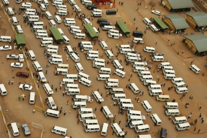 Framed Print : Kigali, Rwanda. An aerial view of the central bus station Framed Print : Kigali, Rwanda. An aerial view of the central bus station