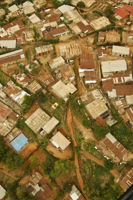 Framed Print : Kigali, Rwanda. An aerial view of the city slums Framed Print : Kigali, Rwanda. An aerial view of the city slums