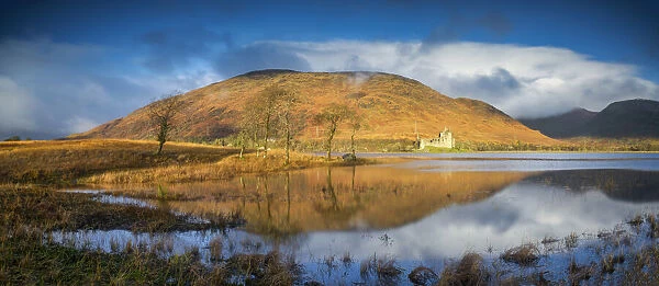Kilchurne Castle Reflecting in Loch Awe, Argyll & Bute, Scotland