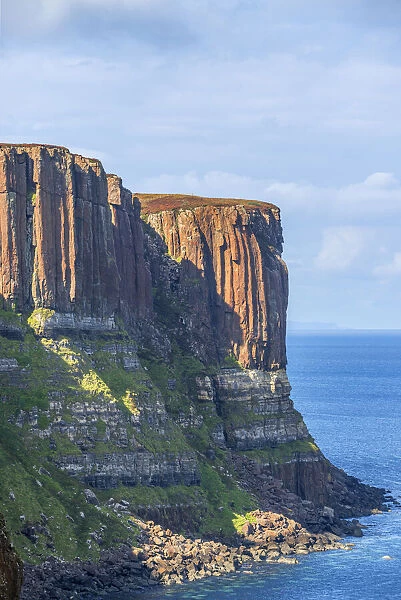 Kilt rock, Culnacnoc, Isle of Skye, Inner Hebrides, Highlands, Scotland, Great Britain