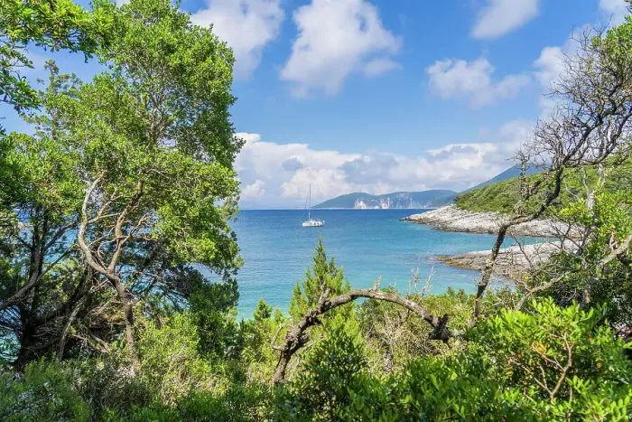 Framed Print : Kimilia Beach, Fiscardo, Kefalonia, Ionian Islands, Greek Islands, Greece