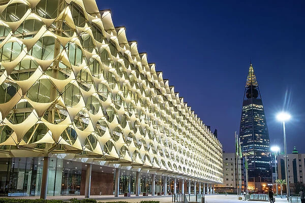 King Fahad National Library & Al Faisaliah Tower, Riyadh, Saudi Arabia