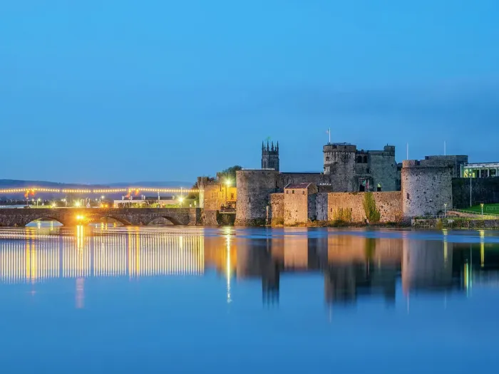 Framed Print : King John's Castle at dusk, Limerick, County Limerick, Ireland