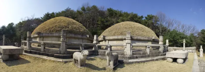 Framed Print : King Kongmins Mausoleum. Here you will see the twin tombs of Kin Kongmin Framed Print : King Kongmins Mausoleum. Here you will see the twin tombs of Kin Kongmin