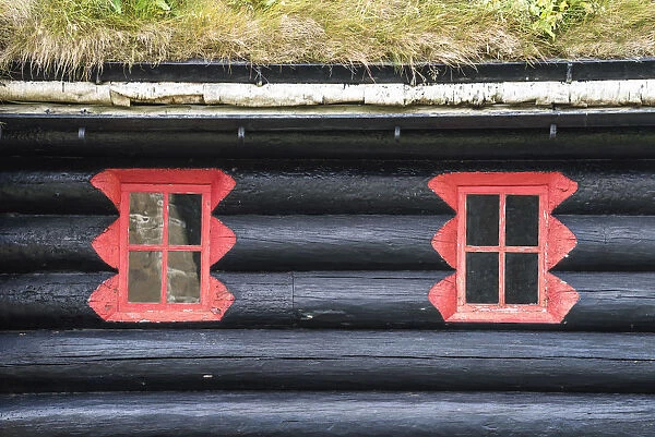 Kirkjubour, Stremnoy island, Faroe Islands, Denmark. Old houses details