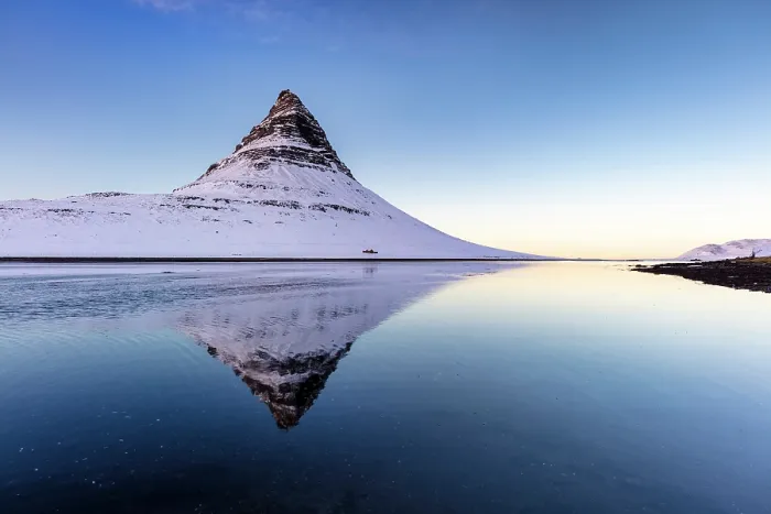 Framed Print : Kirkjufell (Church Mountain) and its reflection in a calm lake on a winter afternoon, Grundarfjordur, Snaefellsnes Peninsula, West Iceland Framed Print : Kirkjufell (Church Mountain) and its reflection in a calm lake on a winter afternoon, Grundarfjordur, Snaefellsnes Peninsula, West Iceland