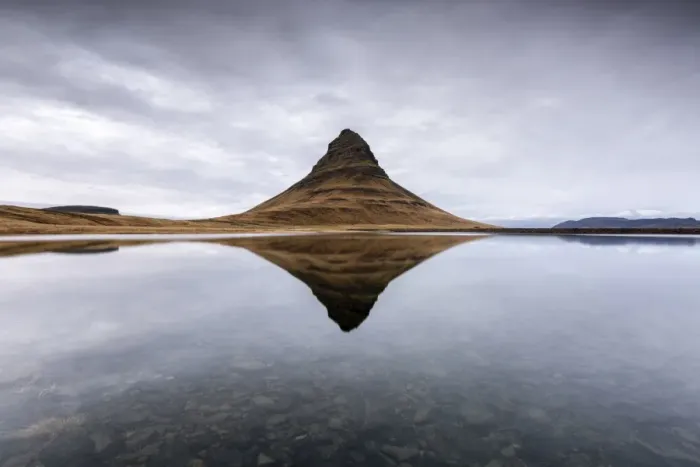 Framed Print : Kirkjufell Mountain reflects itself on the Atlantic waters in Snaefellsnes peninsula Framed Print : Kirkjufell Mountain reflects itself on the Atlantic waters in Snaefellsnes peninsula
