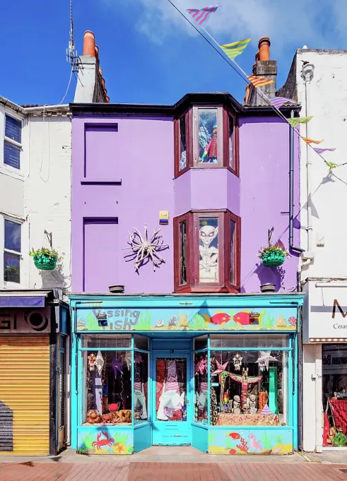 Framed Print : Kissing Fish Gift Shop, 18 Gardner St, Brighton, City of Brighton and Hove, East Sussex, England, United Kingdom Framed Print : Kissing Fish Gift Shop, 18 Gardner St, Brighton, City of Brighton and Hove, East Sussex, England, United Kingdom