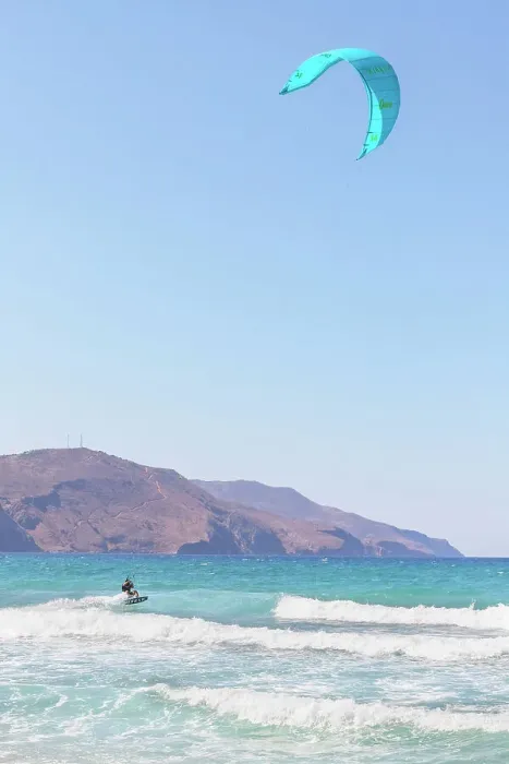 Framed Print : Kitesurfing, Episkopi beach, Rethymno, Crete, Greek Islands, Greece