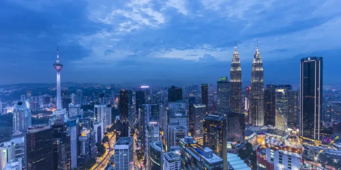 Framed Print : KL Tower & Petronas Towers, Kuala Lumpur, Malaysia
