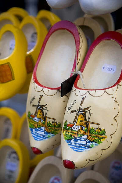 Klompen (traditional dutch wooden shoes), Niewmarkt Square market, Holland