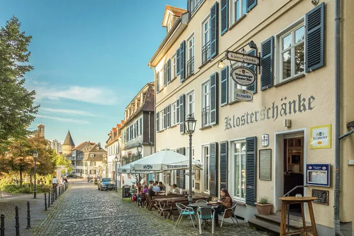 Framed Print : Klosterschenke in the Herrngasse, Bad Homburg in front of the height, Taunus, Hesse, Germany Framed Print : Klosterschenke in the Herrngasse, Bad Homburg in front of the height, Taunus, Hesse, Germany