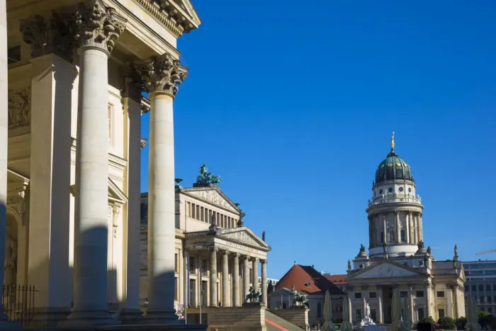 Framed Print : Konzerthaus Berlin & Franz. Friedrichstadtkirche, Gendarmenmarkt, Mitte, Berlin, Germany Framed Print : Konzerthaus Berlin & Franz. Friedrichstadtkirche, Gendarmenmarkt, Mitte, Berlin, Germany