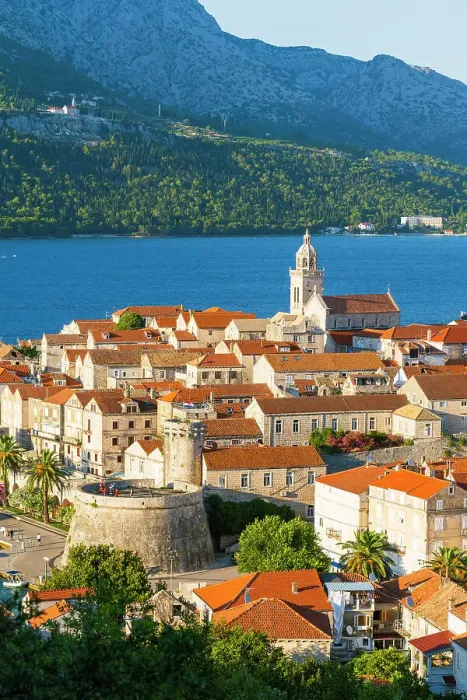 Framed Print : Korcula Old Town. Korcula, Dalmatia, Croatia Framed Print : Korcula Old Town. Korcula, Dalmatia, Croatia