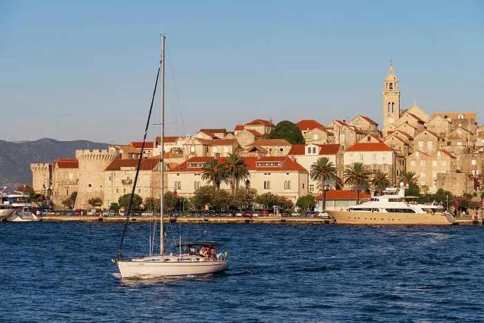 Framed Print : Korcula Old Town. Korcula, Dalmatia, Croatia