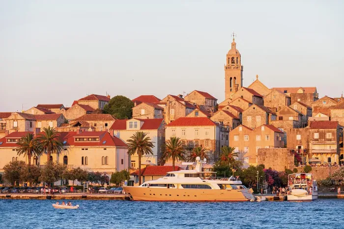 Framed Print : Korcula Old Town. Korcula, Dalmatia, Croatia