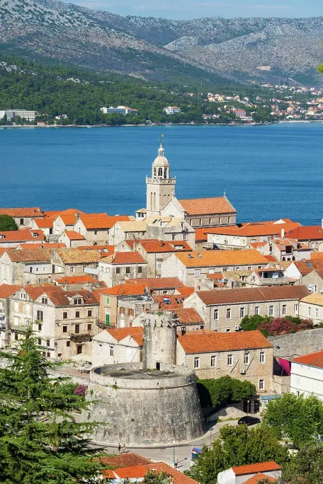 Framed Print : Korcula Old Town. Korcula, Dalmatia, Croatia Framed Print : Korcula Old Town. Korcula, Dalmatia, Croatia