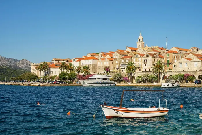 Framed Print : Korcula Old Town. Korcula, Dalmatia, Croatia
