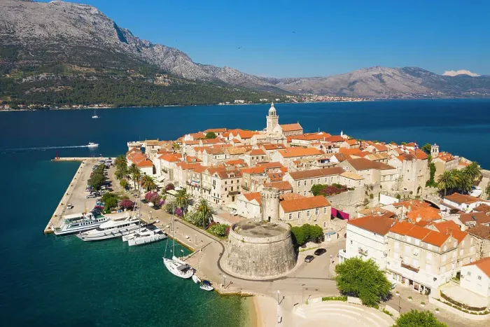 Framed Print : Korcula Old Town. Korcula, Dalmatia, Croatia