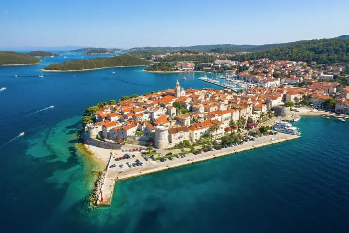 Framed Print : Korcula Old Town. Korcula, Dalmatia, Croatia