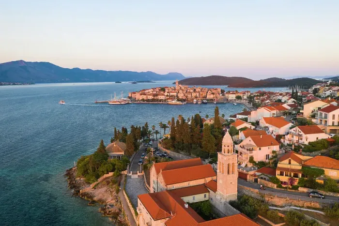 Framed Print : Korcula Old Town. Korcula, Dalmatia, Croatia