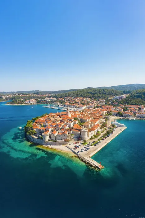 Framed Print : Korcula Old Town. Korcula, Dalmatia, Croatia Framed Print : Korcula Old Town. Korcula, Dalmatia, Croatia
