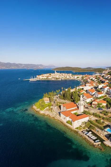Framed Print : Korcula Old Town. Korcula, Dalmatia, Croatia