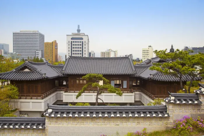 Framed Print : Korea, Seoul, Namsan, Namsangol Hanok Village Framed Print : Korea, Seoul, Namsan, Namsangol Hanok Village