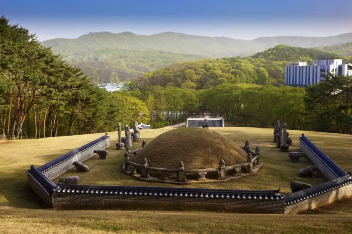 Framed Print : Korea, Seoul, Royal Tombs of Heolleung and Illeung, Tomb of King Sunjo and Queen Sunwon Framed Print : Korea, Seoul, Royal Tombs of Heolleung and Illeung, Tomb of King Sunjo and Queen Sunwon