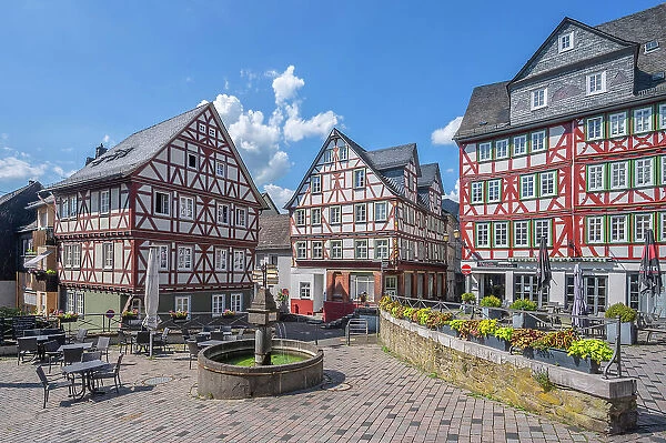 Kornmarkt, Wetzlar, Lahn, Lahn valley, Westerwald, Taunus, Hesse, Germany