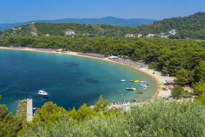 Framed Print : Koukounaries Beach, Skiathos, Sporade Islands, Greece Framed Print : Koukounaries Beach, Skiathos, Sporade Islands, Greece
