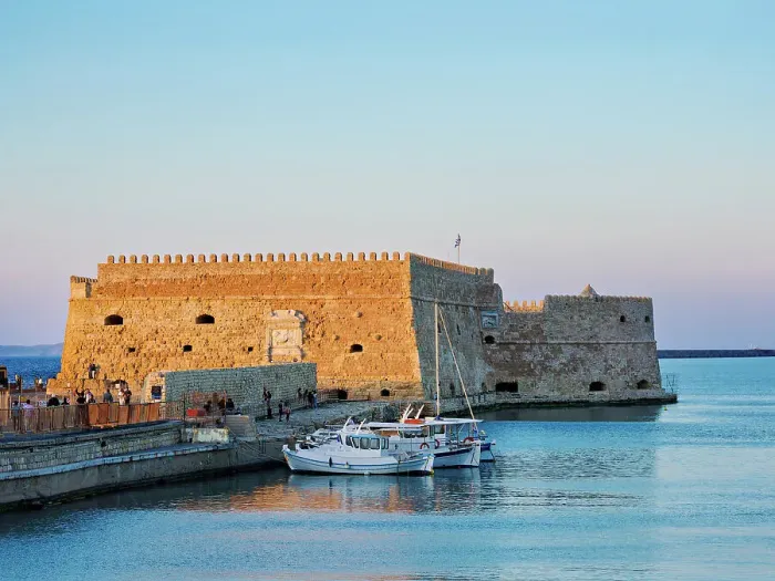 Framed Print : The Koules Fortress at sunset, City of Heraklion, Crete, Greece
