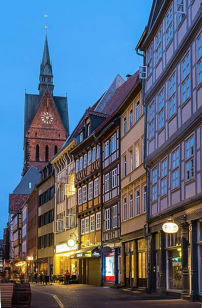 Kramer Strasse & Marktkirche Hannover, Hannover, Lower Saxony, Germany
