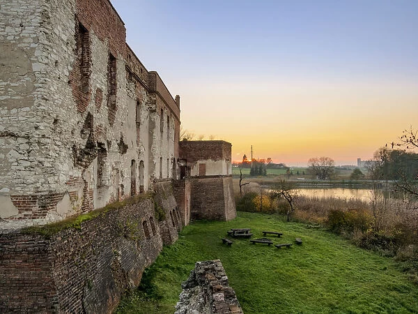 Krupe Castle at sunset, Lublin Voivodeship, Poland