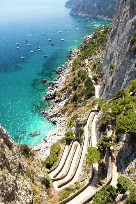 Framed Print : Via Krupp hairpin footpath on the coast of Capri island, Sorrento Peninsula, Bay of Naples, Campania, Italy Framed Print : Via Krupp hairpin footpath on the coast of Capri island, Sorrento Peninsula, Bay of Naples, Campania, Italy