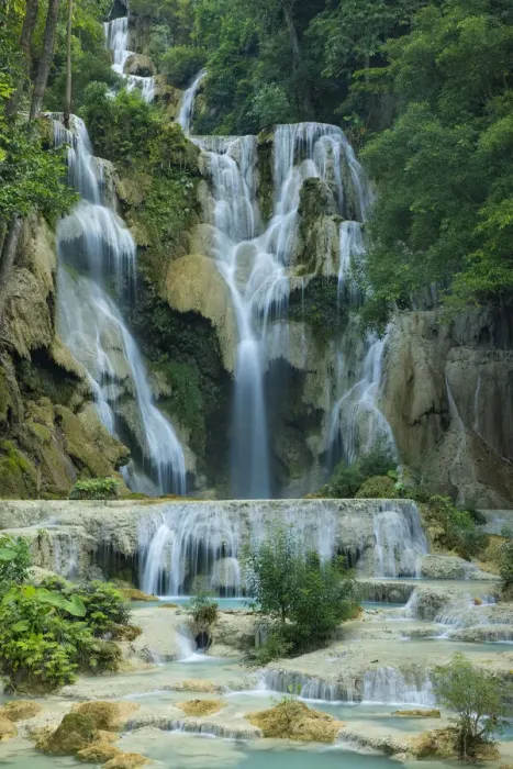 Framed Print : Kuang Si falls, Luang Prabang, Laos