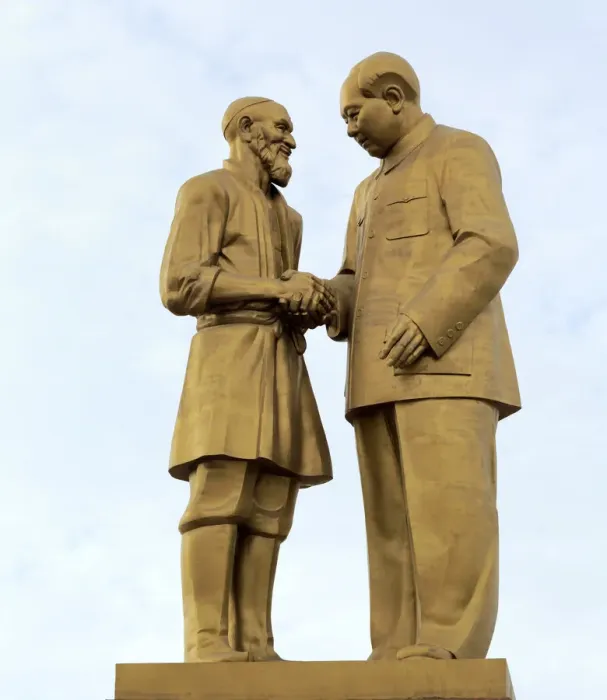Framed Print : Kurban Tulum and Chairman Mao Zedong Monument, Unity Square, Hotan, Hotan Prefecture Framed Print : Kurban Tulum and Chairman Mao Zedong Monument, Unity Square, Hotan, Hotan Prefecture