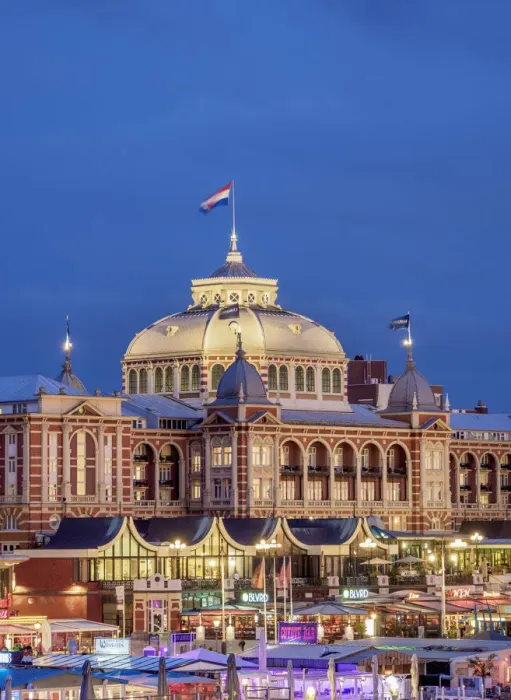 Framed Print : Kurhaus of Scheveningen at twilight, The Hague, South Holland, The Netherlands Framed Print : Kurhaus of Scheveningen at twilight, The Hague, South Holland, The Netherlands