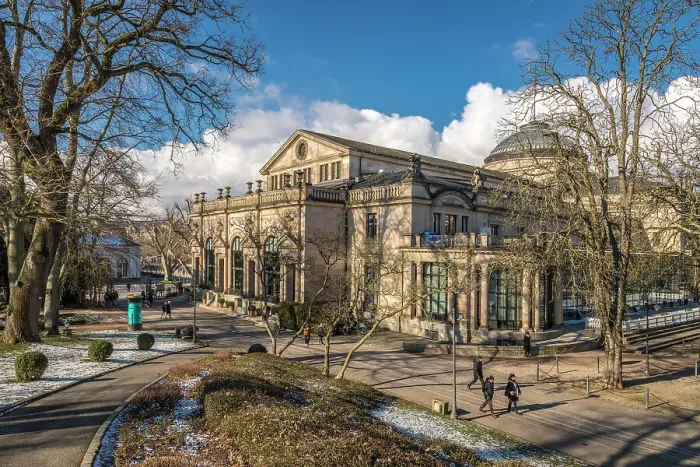 Framed Print : Kurpark and Kurhaus in winter, Wiesbaden, Hesse, Germany Framed Print : Kurpark and Kurhaus in winter, Wiesbaden, Hesse, Germany