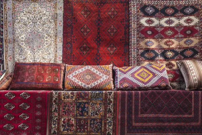 Framed Print : Kuwait, Kuwait City, Carpet shop, Souk Marbarakia Framed Print : Kuwait, Kuwait City, Carpet shop, Souk Marbarakia