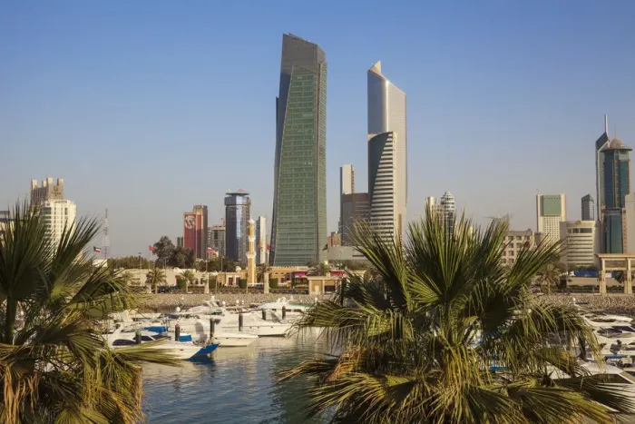 Framed Print : Kuwait, Kuwait City, City view from Souk Shark Shopping Center and Marina Framed Print : Kuwait, Kuwait City, City view from Souk Shark Shopping Center and Marina