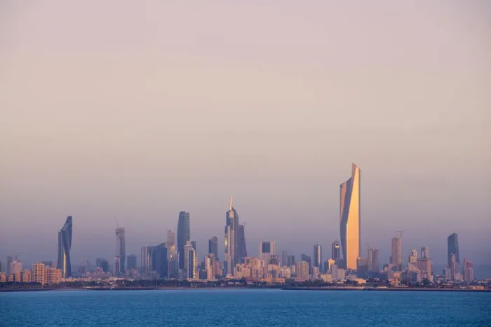 Framed Print : Kuwait, Kuwait City, Salmiya, Arabian Gulf and City skyline looking towards Al Hamra Framed Print : Kuwait, Kuwait City, Salmiya, Arabian Gulf and City skyline looking towards Al Hamra