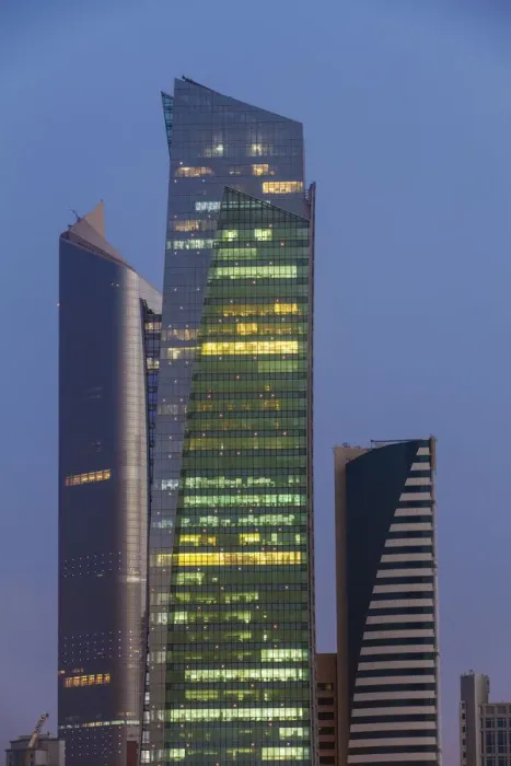 Framed Print : Kuwait, Kuwait City, View of city center buildings Framed Print : Kuwait, Kuwait City, View of city center buildings