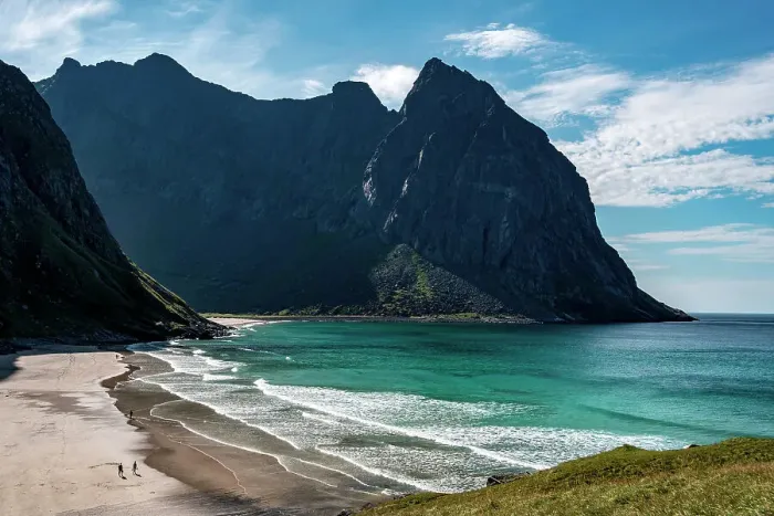 Framed Print : kvalvika beach, Lofoten Island, Norway Framed Print : kvalvika beach, Lofoten Island, Norway