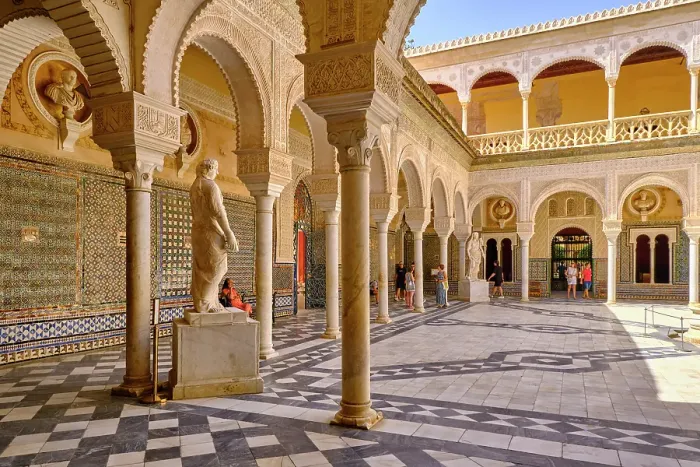 Framed Print : La Casa de Pilatos (Pilate's House) is an Andalusian palace which the residence of the Dukes of Medinaceli. It is considered the typical Andalusian palace. Seville, Andalusia. Spain Framed Print : La Casa de Pilatos (Pilate's House) is an Andalusian palace which the residence of the Dukes of Medinaceli. It is considered the typical Andalusian palace. Seville, Andalusia. Spain