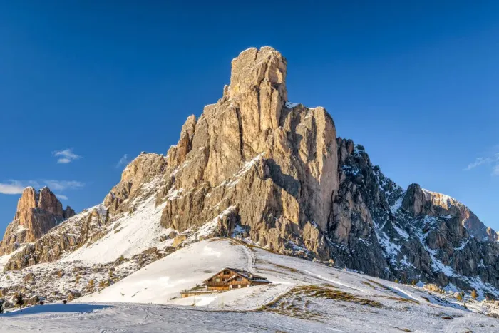 Framed Print : La Gusella di Giau in Winter, Belluno, Veneto, Dolomites, Italy Framed Print : La Gusella di Giau in Winter, Belluno, Veneto, Dolomites, Italy