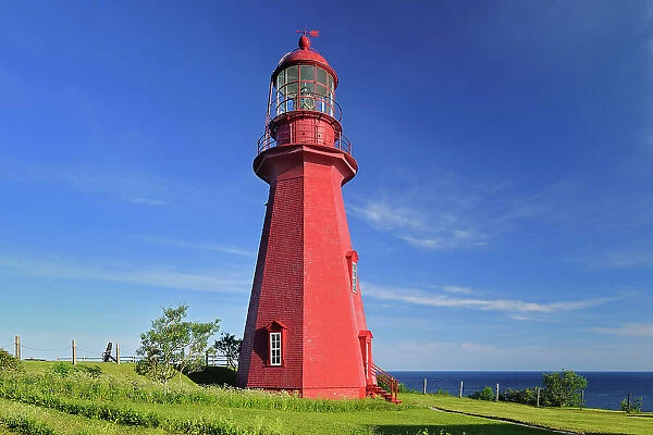 La Martre Lighthouse. Gaspe Peninsula La Martre, Quebec, Canada