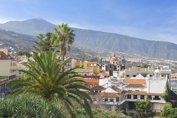 La Orotava in front of Teide, Tenerife, Canary Islands, Spain