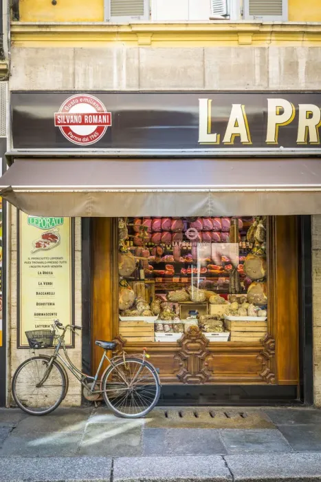 Framed Print : La Prosciutteria delicatessen, Parma, Emilia-Romagna, Italy Framed Print : La Prosciutteria delicatessen, Parma, Emilia-Romagna, Italy